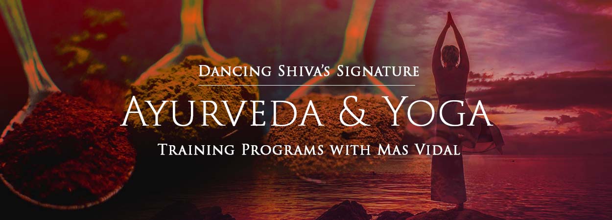 ayurveda herbs yoga pose sunset